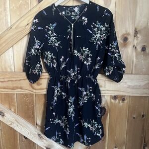 Rue 21 Black Floral Mini Dress Women's Small‎